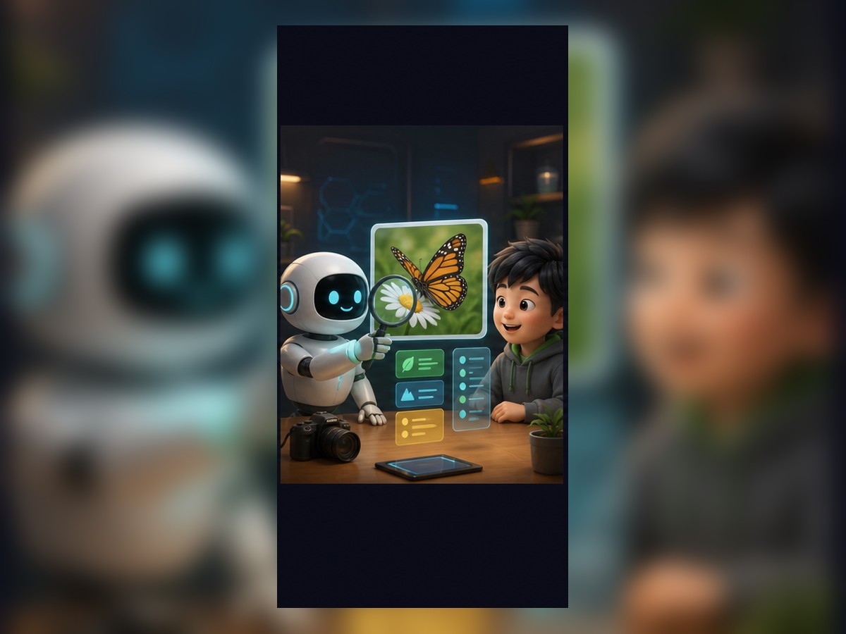 第 14 课 3D 插图：机器人和小朋友学习 做一个 AI 图像观察助手