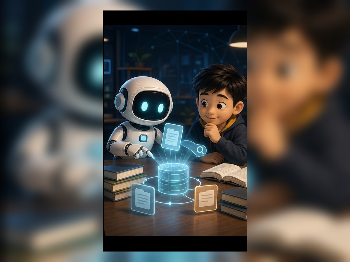 第 16 课 3D 插图：机器人和小朋友学习 让 AI 基于指定资料回答问题
